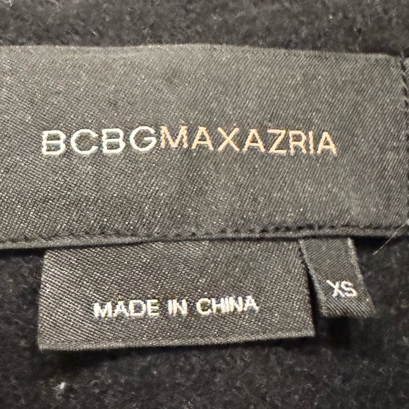 BCBGMaxAzria Black Wool Blend Military Cape Style Jacket w Long Front. Size XS - Picture 7 of 9